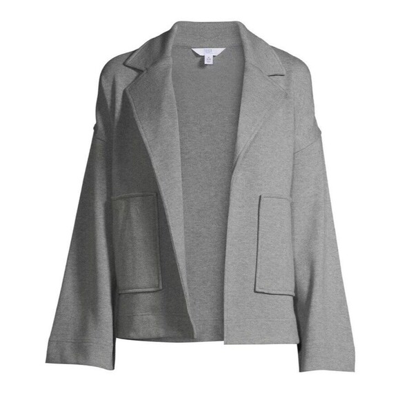 Time and Tru Women's Size XXL (20) Open Coatigan Gray With Front Pockets - Picture 3 of 12
